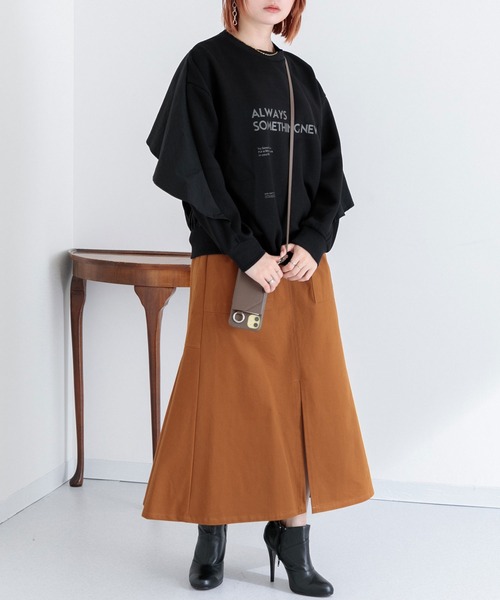 anana（アナナ）の「anana バックフレアドッキングプルオーバー（Tシャツ/カットソー・レディース・ブラック/グレー・FREE）」の13枚目の写真