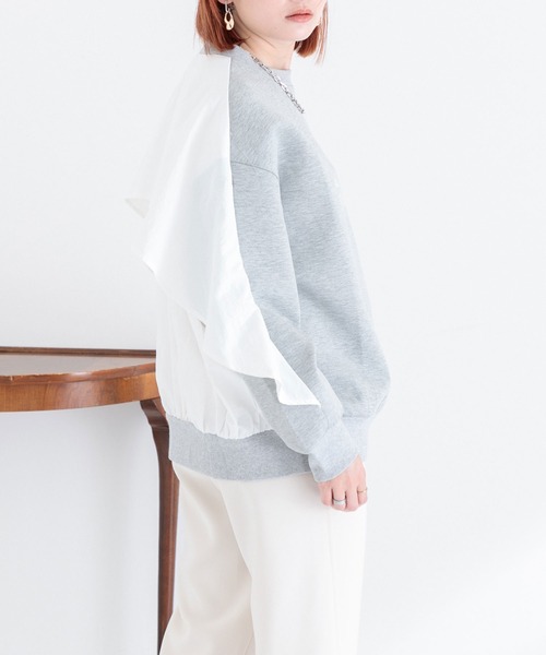 anana（アナナ）の「anana バックフレアドッキングプルオーバー（Tシャツ/カットソー・レディース・ブラック/グレー・FREE）」の16枚目の写真