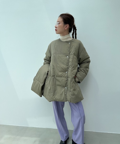 y/m（イム）の「NANA×y/m ヴィンテージノーカラーコート（ダウン