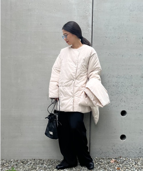 y/m（イム）の「NANA×y/m ヴィンテージノーカラーコート（ダウン