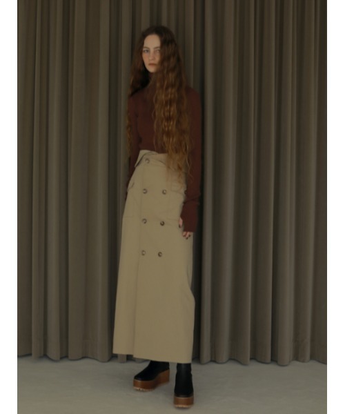 AMAIL（アマイル）の「Bulky coron trenchskirt（スカート・レディース・ベージュ/グリーン・FREE）」の16枚目の写真