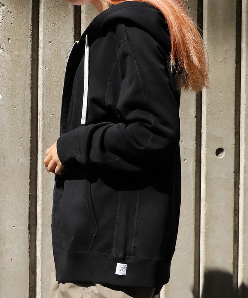 REIGNING CHAMP（レイニングチャンプ）の「REIGNING CHAMP/レイニングチャンプ FULL ZIP HOODIE-MIDWEIGHT TERRY ジップパーカー（パーカー・メンズ・ブラック/ヘザーグレー・L/XL/M）」の19枚目の写真