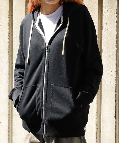 REIGNING CHAMP（レイニングチャンプ）の「REIGNING CHAMP/レイニングチャンプ FULL ZIP HOODIE-MIDWEIGHT TERRY ジップパーカー（パーカー・メンズ・ブラック/ヘザーグレー・L/XL/M）」の17枚目の写真