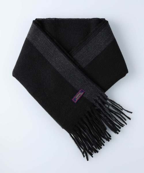 Right-on（ライトオン）の「無地マフラー（マフラー・メンズ・ブラウン/ネイビー/グレー/ブラック・フリー）」の2枚目の写真