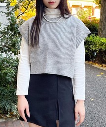 Figments | クロップドニットベスト(ベスト)