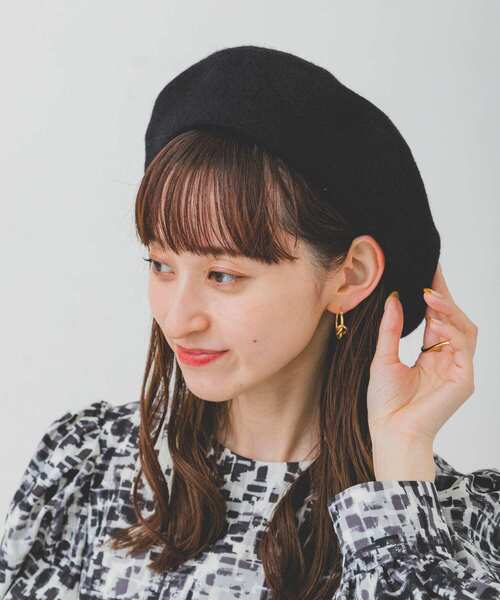 RODE SKO（ロデスコ）の「ウールベレー（ハンチング/ベレー帽・レディース・ネイビー/チャコールグレー/ブラック・FREE）」の2枚目の写真