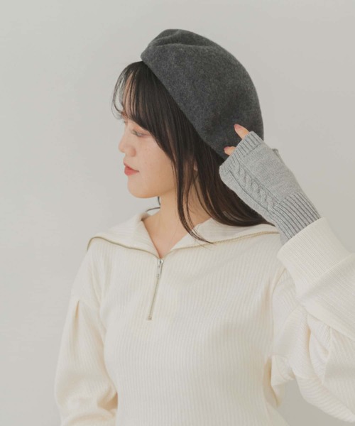 RODE SKO（ロデスコ）の「ウールベレー（ハンチング/ベレー帽・レディース・ネイビー/チャコールグレー/ブラック・FREE）」の10枚目の写真