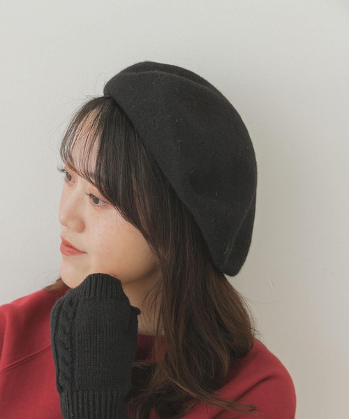 RODE SKO（ロデスコ）の「ウールベレー（ハンチング/ベレー帽・レディース・ネイビー/チャコールグレー/ブラック・FREE）」の8枚目の写真