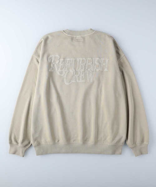 Right-on（ライトオン）の「【Refurbish】ピグメントスウェットクルー（スウェット・メンズ・ダークグレー/ベージュ/オレンジ/ケリーグリーン/イエロー/パープル・M/L/XL）」の3枚目の写真