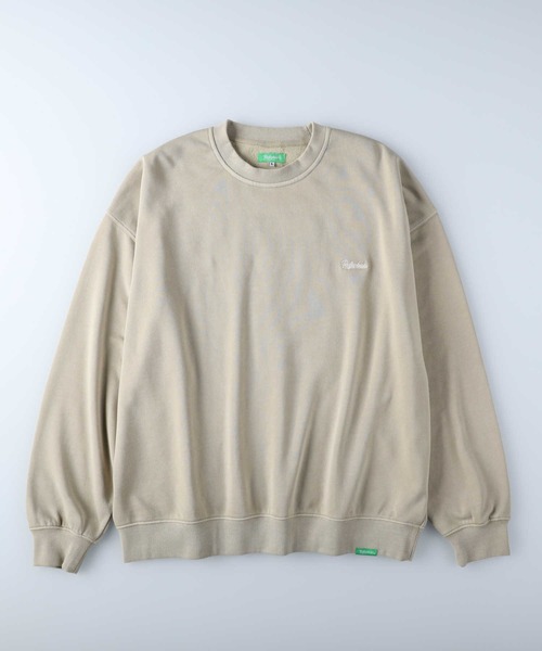 Right-on（ライトオン）の「【Refurbish】ピグメントスウェットクルー（スウェット・メンズ・ダークグレー/ベージュ/オレンジ/ケリーグリーン/イエロー/パープル・M/L/XL）」の20枚目の写真