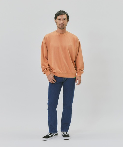 Right-on（ライトオン）の「【Refurbish】ピグメントスウェットクルー（スウェット・メンズ・ダークグレー/ベージュ/オレンジ/ケリーグリーン/イエロー/パープル・M/L/XL）」の13枚目の写真