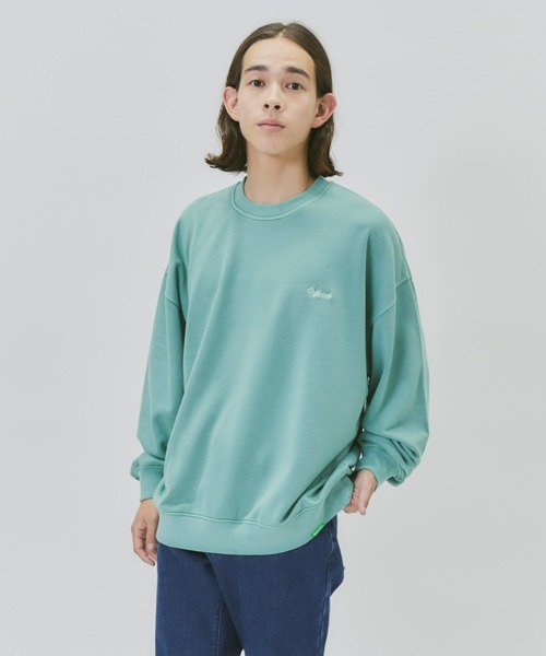 Right-on（ライトオン）の「【Refurbish】ピグメントスウェットクルー（スウェット・メンズ・ダークグレー/ベージュ/オレンジ/ケリーグリーン/イエロー/パープル・M/L/XL）」の10枚目の写真