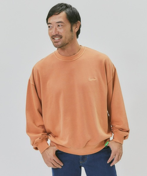 Right-on（ライトオン）の「【Refurbish】ピグメントスウェットクルー（スウェット・メンズ・ダークグレー/ベージュ/オレンジ/ケリーグリーン/イエロー/パープル・M/L/XL）」の15枚目の写真