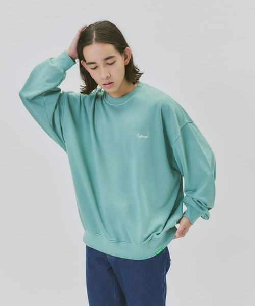 Right-on（ライトオン）の「【Refurbish】ピグメントスウェットクルー（スウェット・メンズ・ダークグレー/ベージュ/オレンジ/ケリーグリーン/イエロー/パープル・M/L/XL）」の12枚目の写真