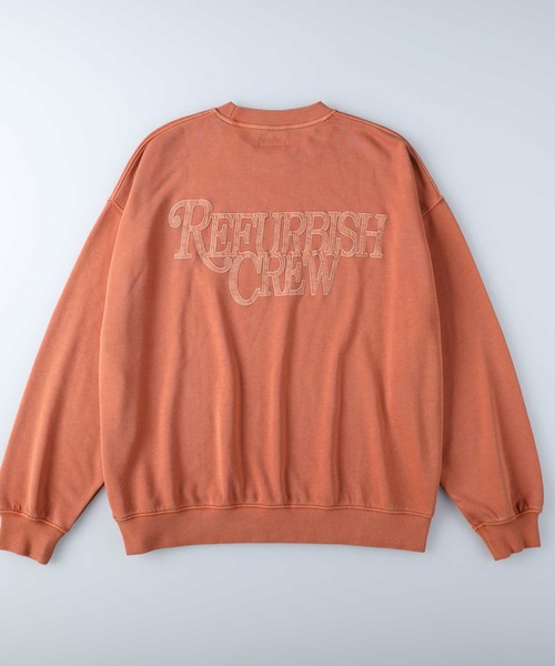 Right-on（ライトオン）の「【Refurbish】ピグメントスウェットクルー（スウェット・メンズ・ダークグレー/ベージュ/オレンジ/ケリーグリーン/イエロー/パープル・M/L/XL）」の18枚目の写真