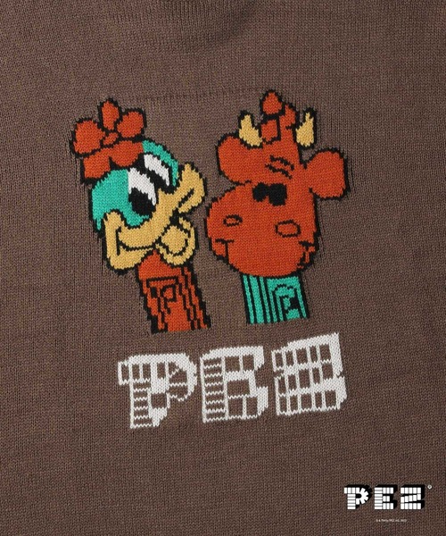 Right-on（ライトオン）の「【PEZ】プリントニット（ニット/セーター・レディース・オフホワイト/ブラウン・M/L）」の9枚目の写真