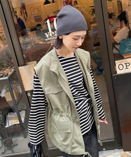 Chillfar（チルファー）の「リブ編みニットキャップ/ビーニー（ニットキャップ/ビーニー・レディース・レンガ/ベージュ/グレー/ブラック/アイボリー・FREE）」の7枚目の写真