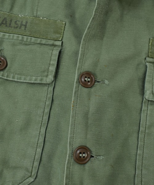 VINTAGE（ヴィンテージ）の「【ヴィンテージ古着】ミリタリー US.ARMY ワッペン刺繍 ユーティリティシャツ（シャツ/ブラウス・メンズ・グリーン・LARGE）」の4枚目の写真