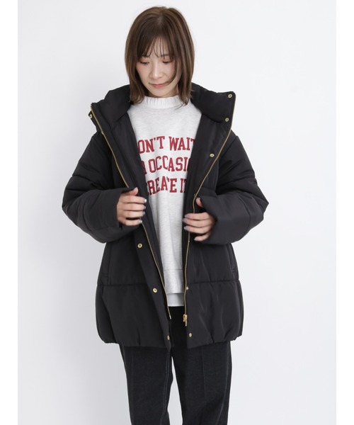 Samansa Mos2 blue(サマンサモスモスブルー)の「裏起毛ロゴスウェット(Tシャツ/カットソー・レディース・グリーン/パープル/キナリ/トップグレー/ブラック・フリ-)」の16枚目の写真