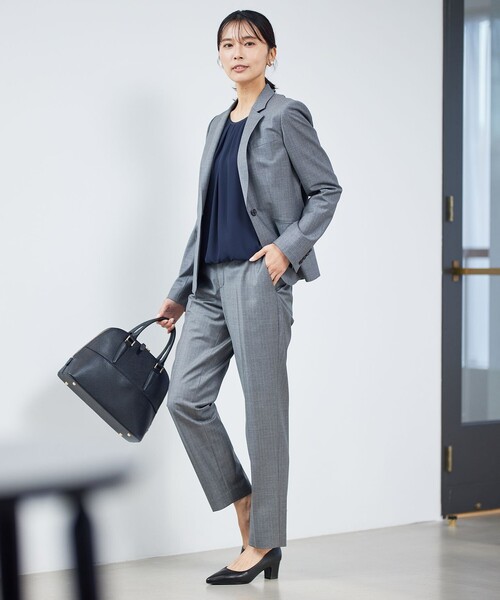 23区ファインネスウール　テーラードジャケット＆パンツスーツ未使用品　46サイズ セットアップ対応】ファインネスウール 一つ釦 ジャケット / 23区