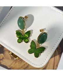 【OKUOKU 0909】バタフライモチーフピアス oku-pierce-681178195447-1639