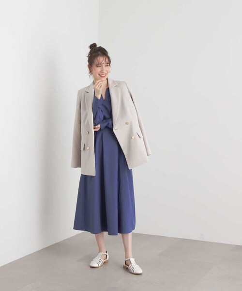 N.（N. Natural Beauty Basic）（エヌエヌナチュラルビューティーベーシック）の「【S Size Line】◆テーラードダブルジャケット（テーラードジャケット・レディース・ネイビー/ホワイト/チェック・SMALL/MEDIUM）」の21枚目の写真