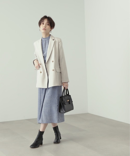 N.（N. Natural Beauty Basic）（エヌエヌナチュラルビューティーベーシック）の「【S Size Line】◆テーラードダブルジャケット（テーラードジャケット・レディース・ネイビー/ホワイト/チェック・SMALL/MEDIUM）」の15枚目の写真