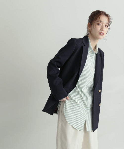 N.（N. Natural Beauty Basic）（エヌエヌナチュラルビューティーベーシック）の「【S Size Line】◆テーラードダブルジャケット（テーラードジャケット・レディース・ネイビー/ホワイト/チェック・SMALL/MEDIUM）」の17枚目の写真