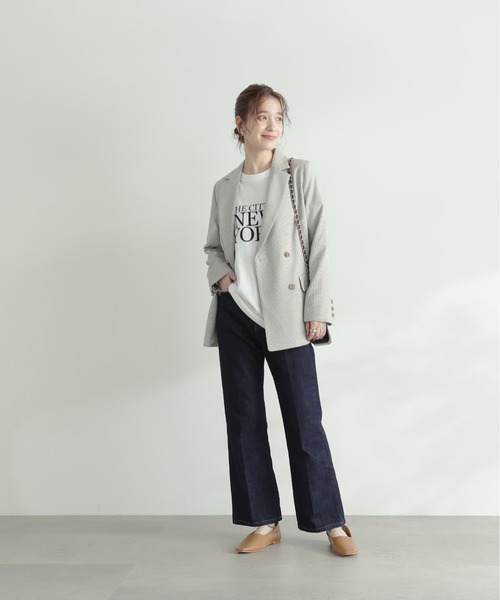 N.（N. Natural Beauty Basic）（エヌエヌナチュラルビューティーベーシック）の「【S Size Line】◆テーラードダブルジャケット（テーラードジャケット・レディース・ネイビー/ホワイト/チェック・SMALL/MEDIUM）」の14枚目の写真