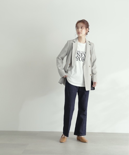 N.（N. Natural Beauty Basic）（エヌエヌナチュラルビューティーベーシック）の「【S Size Line】◆テーラードダブルジャケット（テーラードジャケット・レディース・ネイビー/ホワイト/チェック・SMALL/MEDIUM）」の16枚目の写真