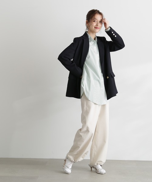 N.（N. Natural Beauty Basic）（エヌエヌナチュラルビューティーベーシック）の「【S Size Line】◆テーラードダブルジャケット（テーラードジャケット・レディース・ネイビー/ホワイト/チェック・SMALL/MEDIUM）」の11枚目の写真