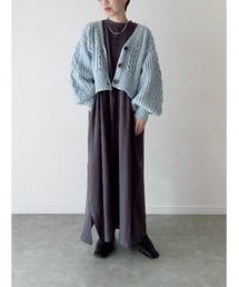 Yucca | ケーブルショート丈カーディガン（MEKKE　低身長向け）(カーディガン/ボレロ)