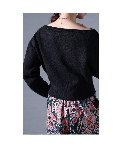 Sawa a la mode（サワアラモード）の「大人の魅力を最大に引き出す。絶妙華奢見えのゆるっとニット（ニット/セーター・レディース・ブラック/ホワイト/ライトブルー・FREE）」の9枚目の写真