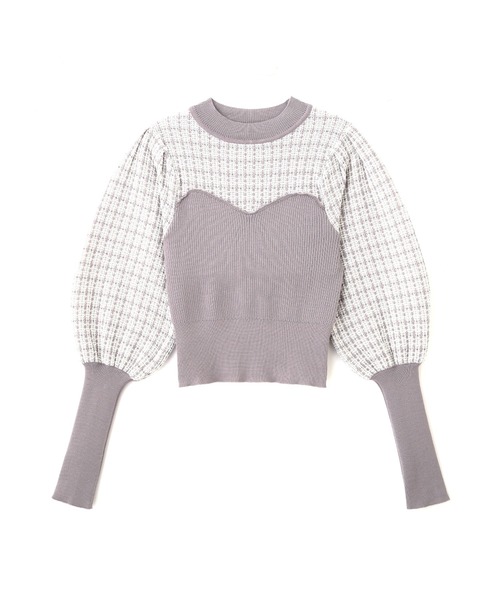 FREE'S MART（フリーズマート）の「◆ドッキングビスチェニット（ニット/セーター・レディース・ブラック/パープル/ベージュ・FREE）」の3枚目の写真