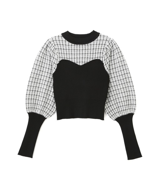 FREE'S MART（フリーズマート）の「◆ドッキングビスチェニット（ニット/セーター・レディース・ブラック/パープル/ベージュ・FREE）」の2枚目の写真