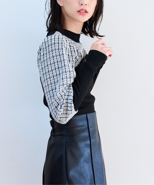 FREE'S MART（フリーズマート）の「◆ドッキングビスチェニット（ニット/セーター・レディース・ブラック/パープル/ベージュ・FREE）」の7枚目の写真