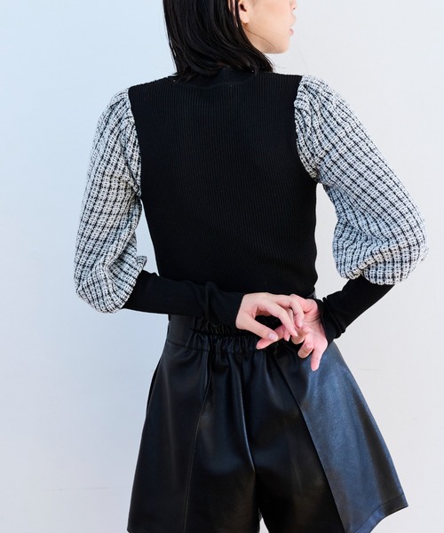 FREE'S MART（フリーズマート）の「◆ドッキングビスチェニット（ニット/セーター・レディース・ブラック/パープル/ベージュ・FREE）」の8枚目の写真