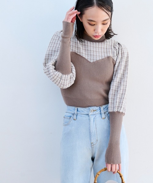 FREE'S MART（フリーズマート）の「◆ドッキングビスチェニット（ニット/セーター・レディース・ブラック/パープル/ベージュ・FREE）」の13枚目の写真