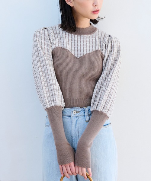 FREE'S MART（フリーズマート）の「◆ドッキングビスチェニット（ニット/セーター・レディース・ブラック/パープル/ベージュ・FREE）」の12枚目の写真