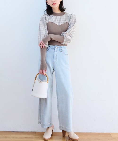 FREE'S MART（フリーズマート）の「◆ドッキングビスチェニット（ニット/セーター・レディース・ブラック/パープル/ベージュ・FREE）」の16枚目の写真