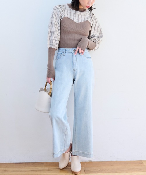 FREE'S MART（フリーズマート）の「◆ドッキングビスチェニット（ニット/セーター・レディース・ブラック/パープル/ベージュ・FREE）」の17枚目の写真