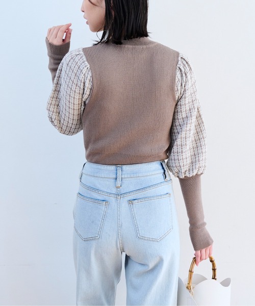 FREE'S MART（フリーズマート）の「◆ドッキングビスチェニット（ニット/セーター・レディース・ブラック/パープル/ベージュ・FREE）」の15枚目の写真