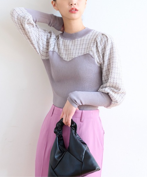 FREE'S MART（フリーズマート）の「◆ドッキングビスチェニット（ニット/セーター・レディース・ブラック/パープル/ベージュ・FREE）」の19枚目の写真