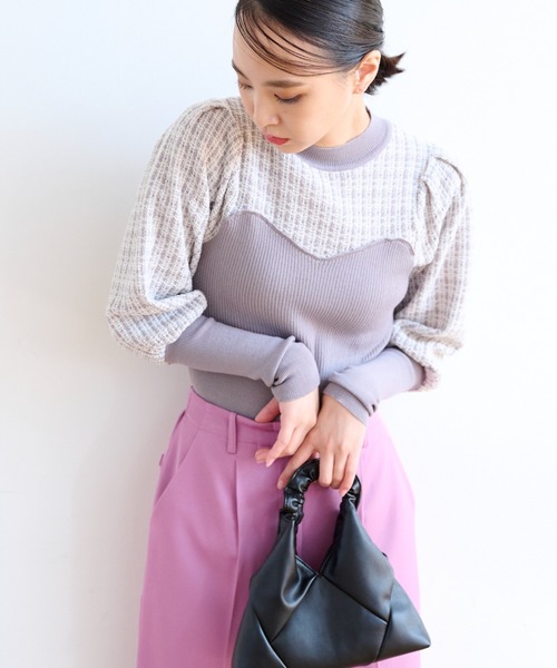 FREE'S MART（フリーズマート）の「◆ドッキングビスチェニット（ニット/セーター・レディース・ブラック/パープル/ベージュ・FREE）」の20枚目の写真