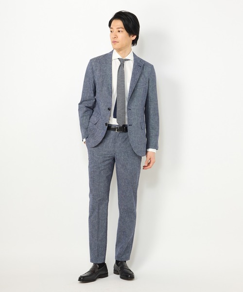 CROWDED CLOSET（クラウデッドクローゼット）の「【COOL DOTS(クールドッツ)】ウォッシャブル プリントパンツ（スラックス・メンズ・ブルー/ブラック/ベージュ・02/03/04/01）」の6枚目の写真