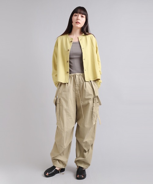 RNA-N(アールエヌエーエヌ)の「R4063 サスペンダーパラシュートパンツ(カーゴパンツ・レディース・ネイビー/グレイッシュブルー/サンドベージュ・MEDIUM)」の18枚目の写真