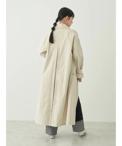 earth music&ecology（アースミュージックアンドエコロジー）の「着流しロングトレンチ（トレンチコート・レディース・ベージュ/ホワイト系その他2/サックスブルー・FREE）」の19枚目の写真