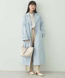 earth music&ecology | 着流しロングトレンチ(トレンチコート)