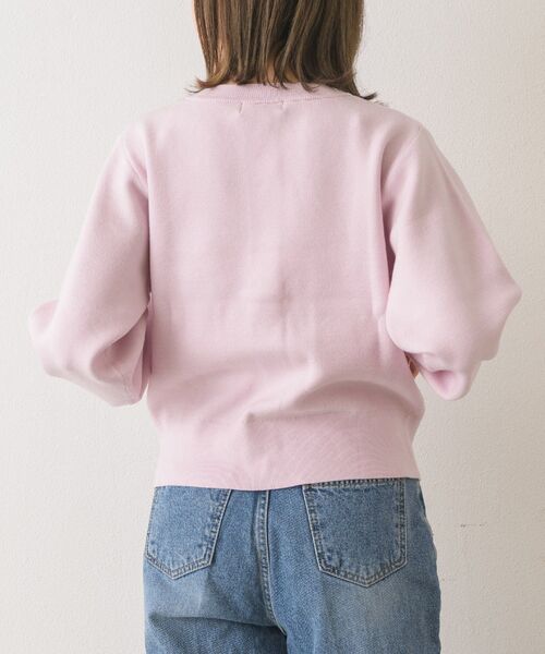 Kari & lili（カウリアンドリィリィ）の「simple knit CD（カーディガン/ボレロ・レディース・ライトグレー/ダークブルー/ピンク・FREE）」の13枚目の写真