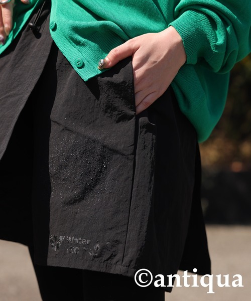 antiqua(アンティカ)の「撥水 UVカットスカート(スカート・レディース・カーキ/ブラック・FREE)」の7枚目の写真